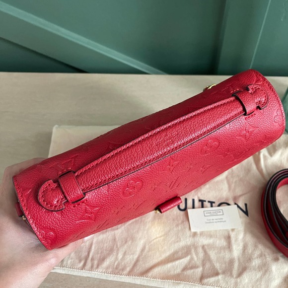 ❌SOLD❌Louis Vuitton Pochette Metis Empreinte Red Cerise Leather Bag DU0198 - Picture 5 of 15
